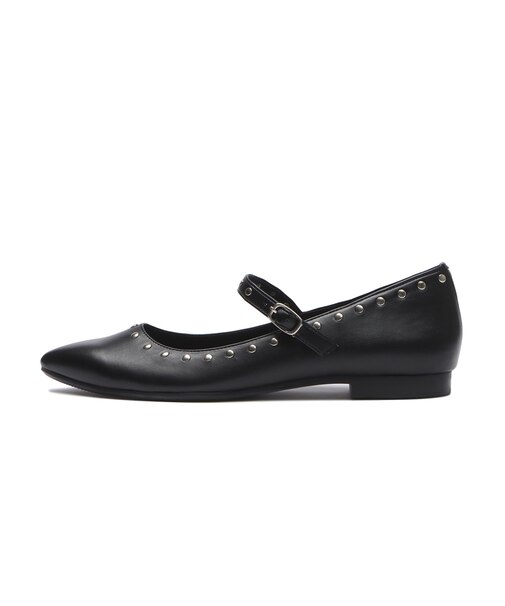 JE-1018A　STUDDED PUMPS　BLACK　685619-0001