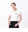 124K3010300　W cropped T-shirt　WHITE　682605-0001