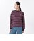 124K3021200　W border long sleeve T-shirt　PINK　682614-0001