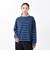 124K3021200　W border long sleeve T-shirt　BLUE　682614-0002
