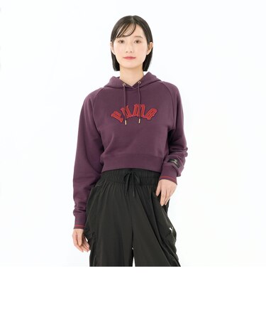629083　W CL PLAY.PARIS. RELAXED HOODI　44MIDNIGHT PLUM　684001-0003
