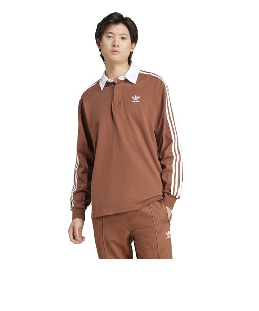 IZ2469 U RUGBY POLO LS PRELOVEDBROWN 682643-0001