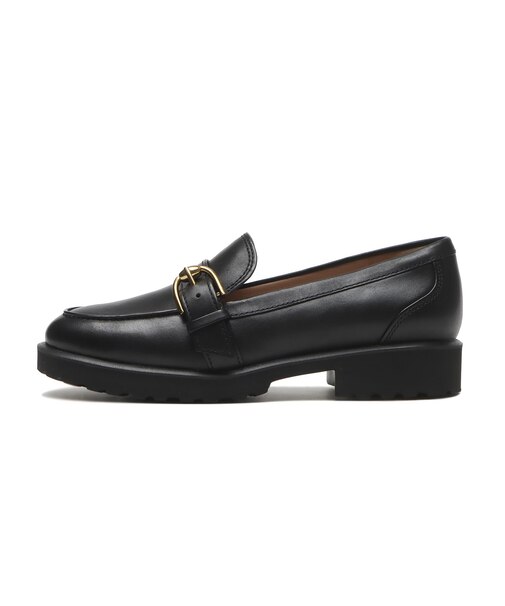 W30773 W GIANA BUCKLE LOAFERS BLACK LTR 687318-0001
