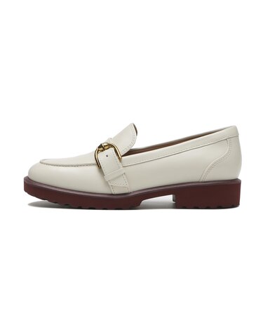 W30775 W GIANA BUCKLE LOAFERS IVORY LTR 687320-0001