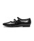 W7054　2BELT TOE CAP FLAT　BLACK　682250-0001