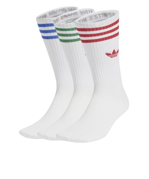 JJ1984　U HIGH CREW SOCKS 3P　WHT/BET/BLU/GRN　689932-0001