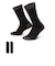 HM5873　U 2P-200 SWSH SOCKS　901BLK/DGRY　690335-0001