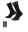 HM5873　U 2P-200 SWSH SOCKS　901BLK/DGRY　690335-0001