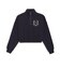 633592　W WORDROBE ESS+ HALF ZIP SWEAT　16NEW NAVY　695318-0001