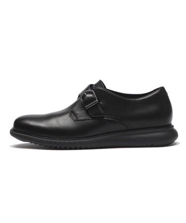 C41933 2.ZEROGRAND MONK STRAP *BLACK / BLACK 696216-0001