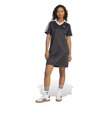 JD2599　W V-NECK SS DRESS　BLACK　690042-0001