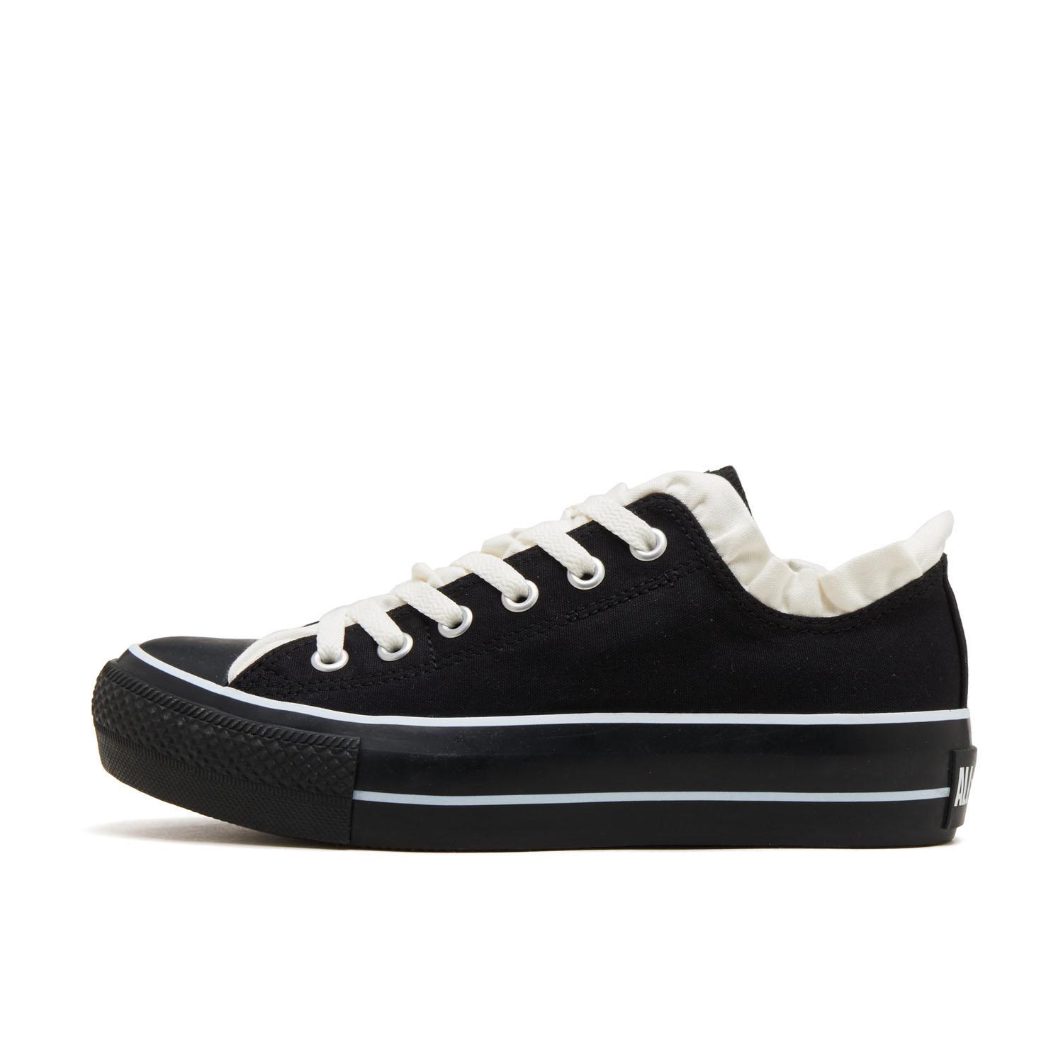 31315111　AS PLTS FRILLSLIP OX　BLACK/WHITE　695506-0001