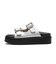 JE-2252　DOUBLE BELT PLATFORM SANDALS　SILVER　694469-0002