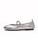 W33350　W GRACLYN MARYJANE BALLET FLAT　SILVER LEATHER　696266-0001