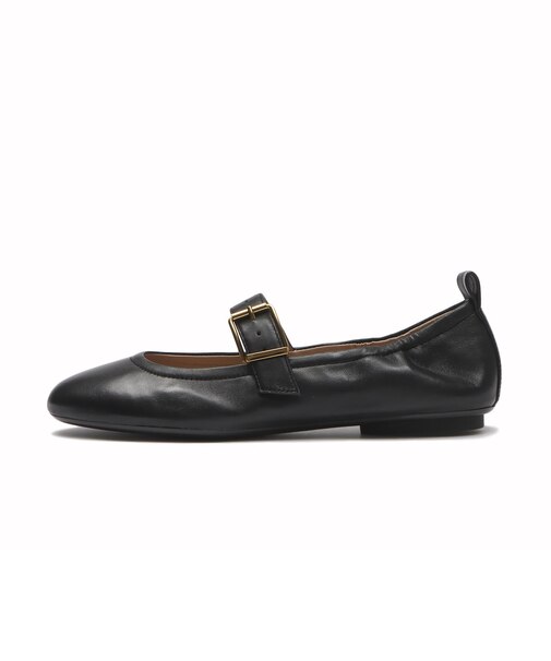 W33348 W GRACLYN MARYJANE BALLET FLAT BLACK LEATHER 696265-0001