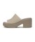210981-214　BROOKLYN FROSTED SLIDE HEEL W　TAUPE　690774-0001