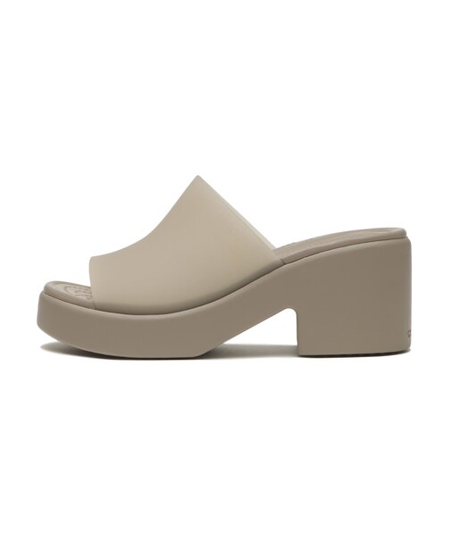210981-214　BROOKLYN FROSTED SLIDE HEEL W　TAUPE　690774-0001