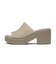 210981-214　BROOKLYN FROSTED SLIDE HEEL W　TAUPE　690774-0001