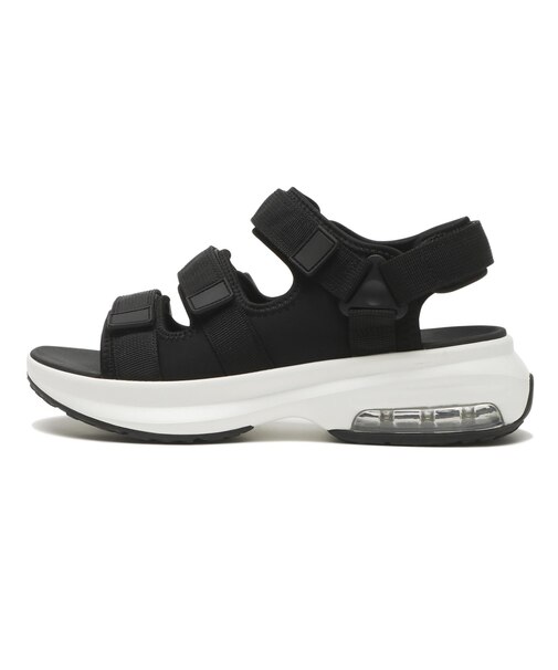 S0056　3BELT SANDAL　BLACK/WHITE　688400-0002