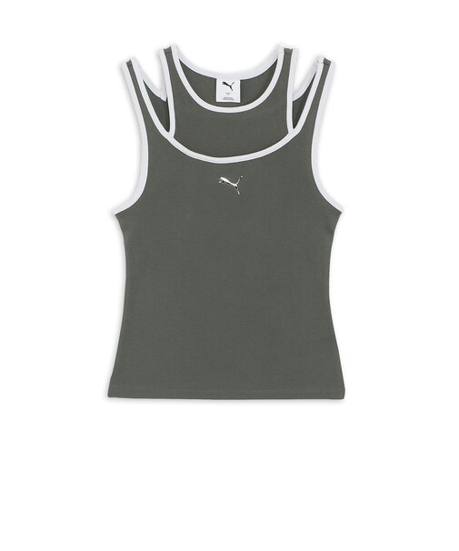 633251 W DARE TO TANK TOP 83MINERAL GRAY 696138-0002