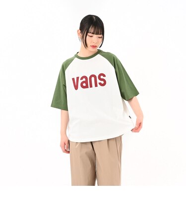 125R3023600 W Raglan Sleeve LOGO Tee GREEN 695082-0002