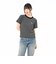 125R3010800　W Multi border Tee　BLACK　695073-0001