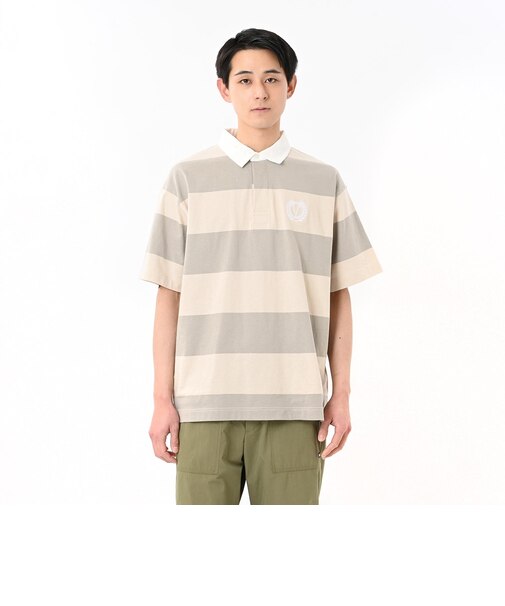 125R1110900　M S/S Rugby Shirt　OAT x BEG　695063-0003