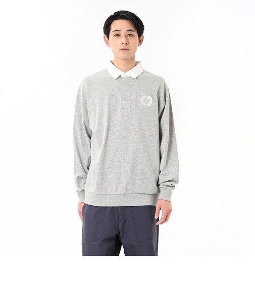 125R1110800　M L/S Rugby Shirt　H-GRAY　695062-0002