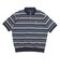 125R1112300　M CAVEJERSEY Border PoloShirt　NAVY　695055-0001