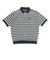 125R1112300　M CAVEJERSEY Border PoloShirt　GRAY　695055-0002