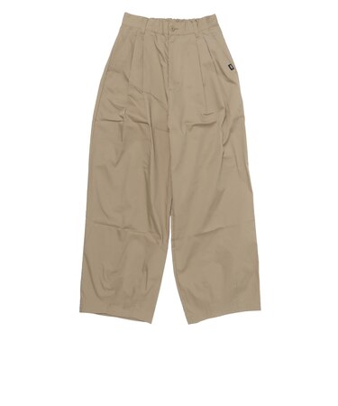 125R3141100　W Tuck Pants　BEIGE　695079-0002
