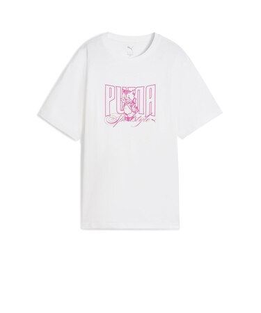 634132 W GRAPHIC KITTEN RELAXED TEE 02WH 699636-0001