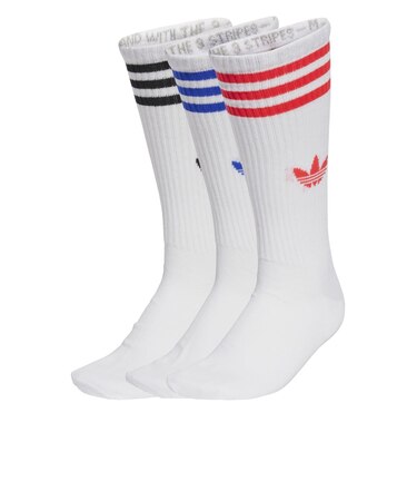JV7419　U 3ST HIGH SOCKS 3P　WTBK/WTBL/WTRD　698607-0001