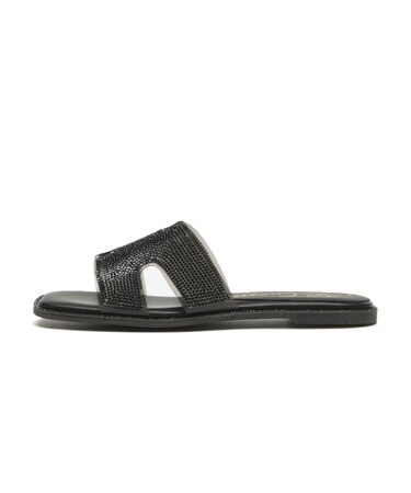JE-33A　RHINESTONE SANDALS　BLACK　700834-0001