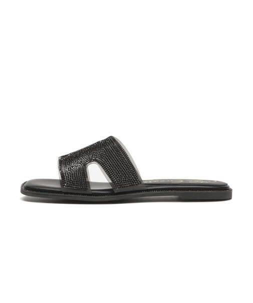 JE-33A　RHINESTONE SANDALS　BLACK　700834-0001