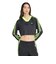 JV9737　W JACQUARD LS TOP　BLK/SGREEN　698624-0001