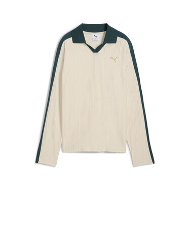 633963 W T7 RELAXED LONG SLEEVE POLO 87ALPINE SNOW 699622-0002