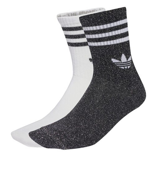 JV6049　W 3S GLITTER CR 2　BLAC/WHIT　698594-0001