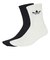 JX5217　U FLUFFY CREW SOCKS 2P　OFFWT/BLACK　698458-0001