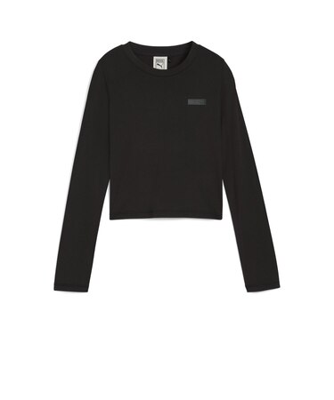 633805　W ROSE SLIM LONGSLEEVE TE　01BK　699617-0001