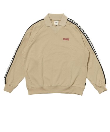 125R3042800　W Checker Raglan Sleeve SWT　BEIGE　695069-0002