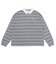 125K3073200　W border rugger shirt　SAX　701884-0001