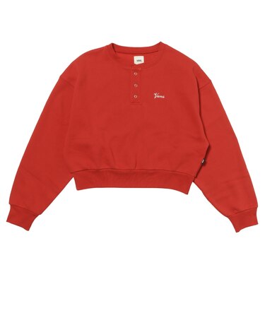 125K3042500　W Henley neck SWT　RED　701877-0002