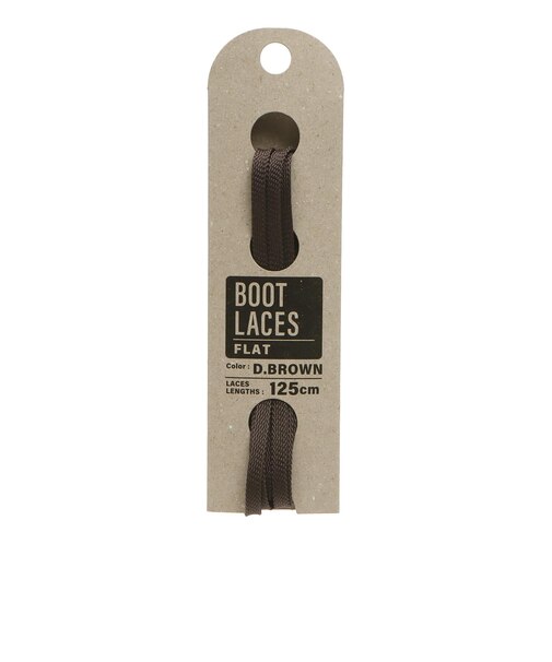 BOOT FLAT 125 BOOTLACES FLAT 125CM DARKBROWN 700618-0002