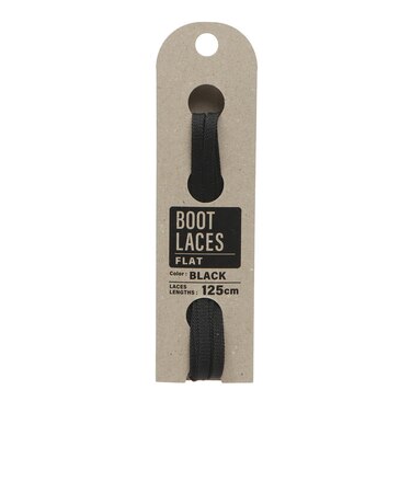 BOOT FLAT 125 BOOTLACES FLAT 125CM BLACK 700618-0001