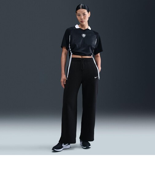 IH1012　W PHNX FLC WID PANT　010BLK/SAIL　703888-0001