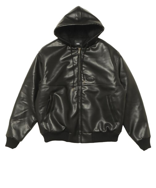 125K1084300 M Fake Leather Work Jacket BLACK 702004-0001