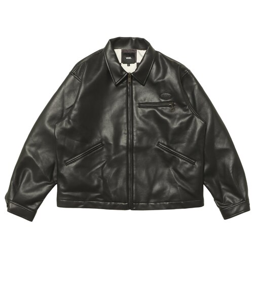 125K1084200 M Fake Leather Jacket BLACK 702003-0001