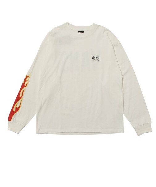 125K1024500 M Flames Punk Logo L TEE WHITE 701871-0001