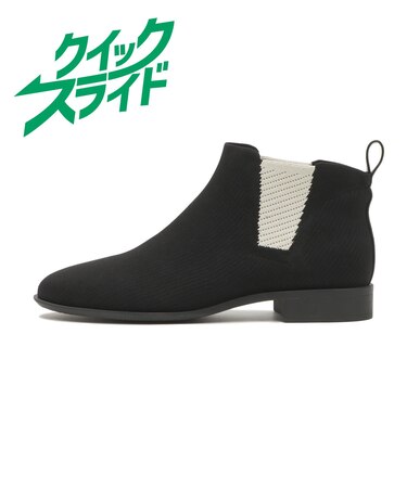 W3066　SIDE GORE KNIT2.5　BLACK　700406-0001